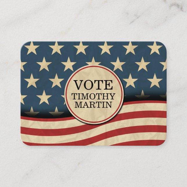 American Flag Business Card (Front)