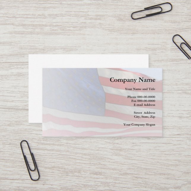 American Flag Business Card (Front/Back In Situ)
