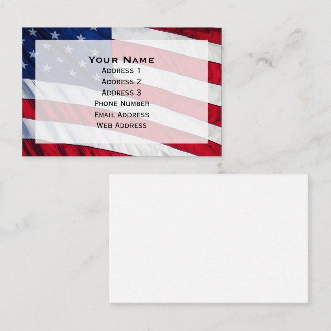 American Flag Business Card (Front/Back)