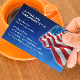 American Flag Business Card