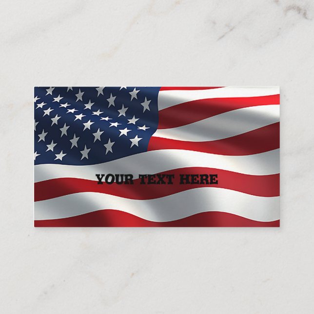 American Flag Business Card (Back)