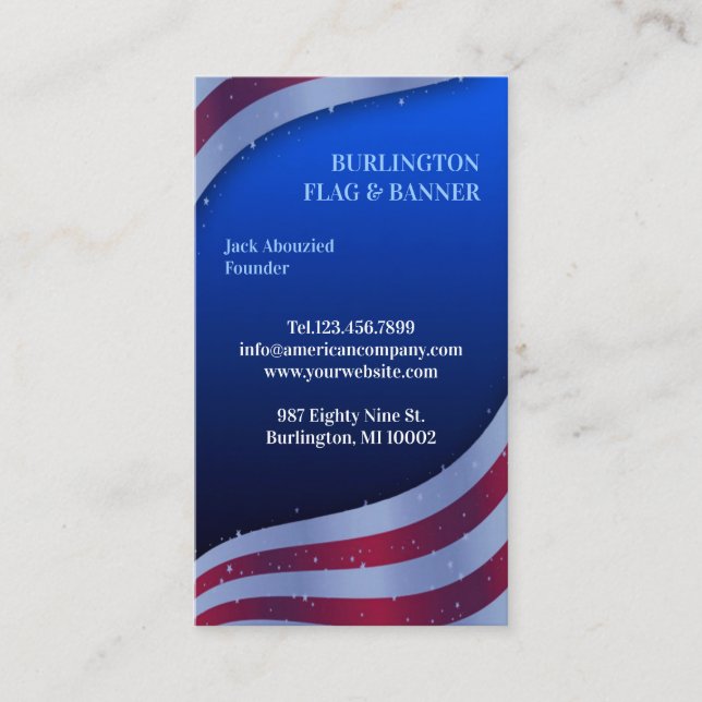 American Flag Business Card (Front)