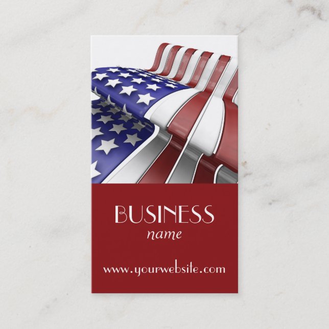 American Flag Business Card (Front)