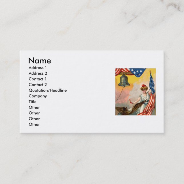 American Flag Business Card (Front)