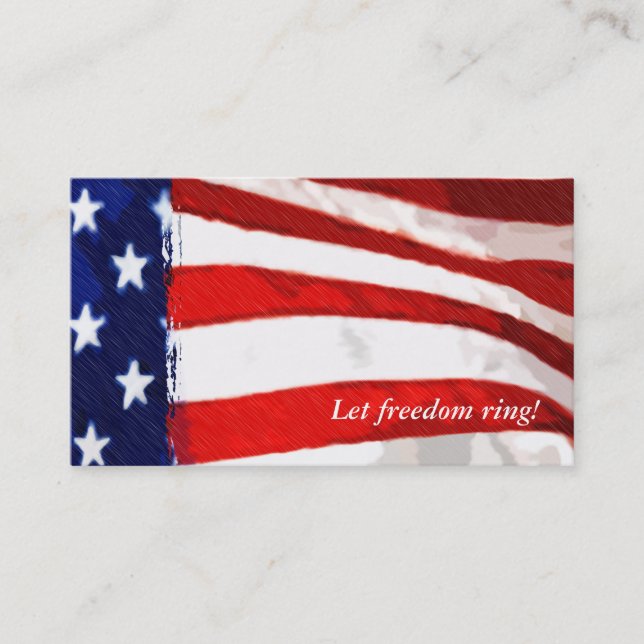 American Flag Business Card (Front)