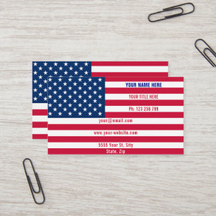 American Flag Business Card Design Your Own