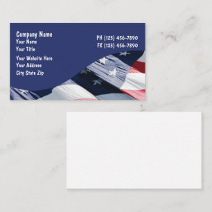 American Flag Business Cards
