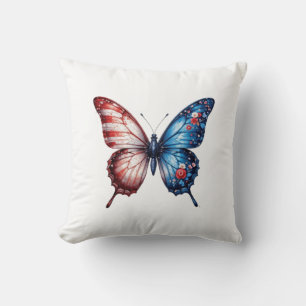 American Flag Butterfly Cushion