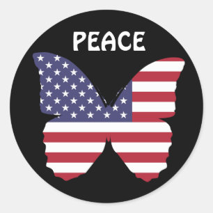 american flag butterfly stickers