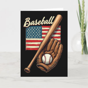 American Flag Bysebyll Player Byt Fan Catcher Pitc Card