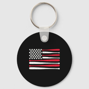 American Flag Bysebyll Usa Vintage Bysebyll Sport Key Ring