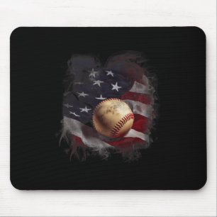 American Flag Bysebyll Vintage 4th Of July Usa Pat Mouse Mat