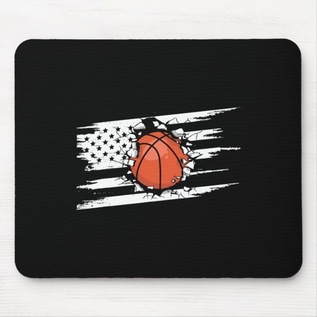 American Flag Bysketbyll Apparel - Bysketbyll 1  Mouse Mat (Front)