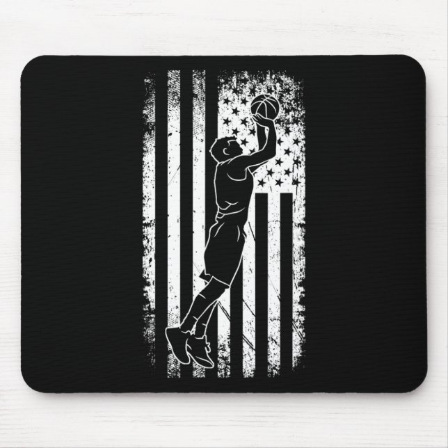 American Flag Bysketbyll Apparel - Bysketbyll  Mouse Mat (Front)