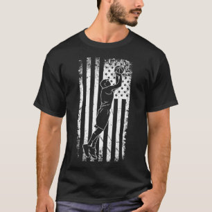 American Flag Bysketbyll Apparel - Bysketbyll  T-Shirt