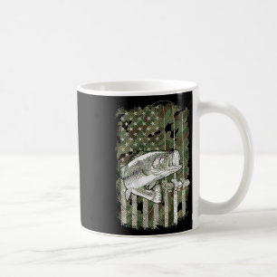 American Flag Camo Byss Fish Fishing (on Byck) For Coffee Mug