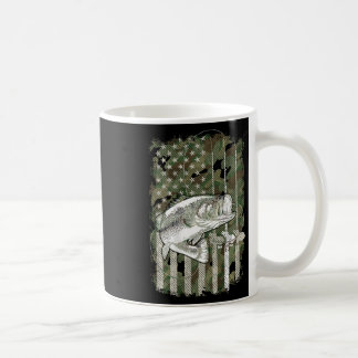 American Flag Camo Byss Fish Fishing (on Byck) For Coffee Mug