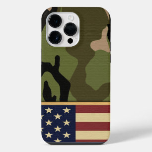 American Flag Camo iPhone 14 Pro Max Case