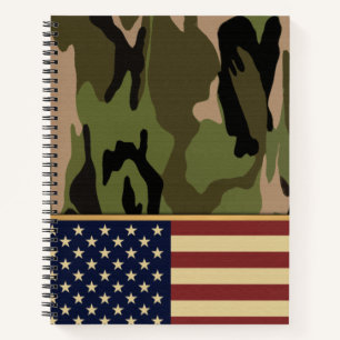 American Flag Camo Notebook
