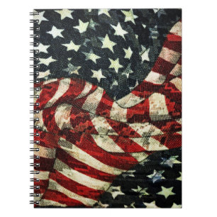 American Flag-Camouflage by Shirley Taylor Notebook