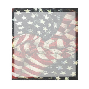 American Flag-Camouflage by Shirley Taylor Notepad