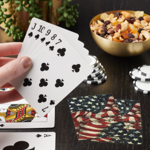 American Flag-Camouflage by Shirley Taylor Playing Cards