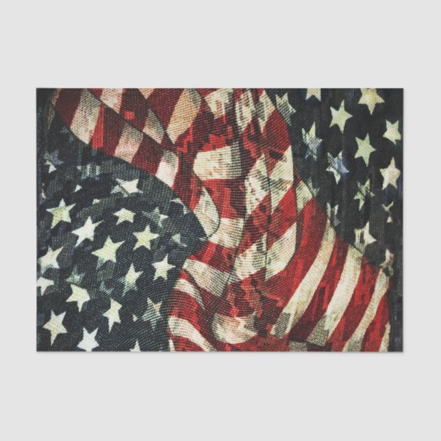 American Flag-Camouflage by Shirley Taylor Tissue Paper (Front)