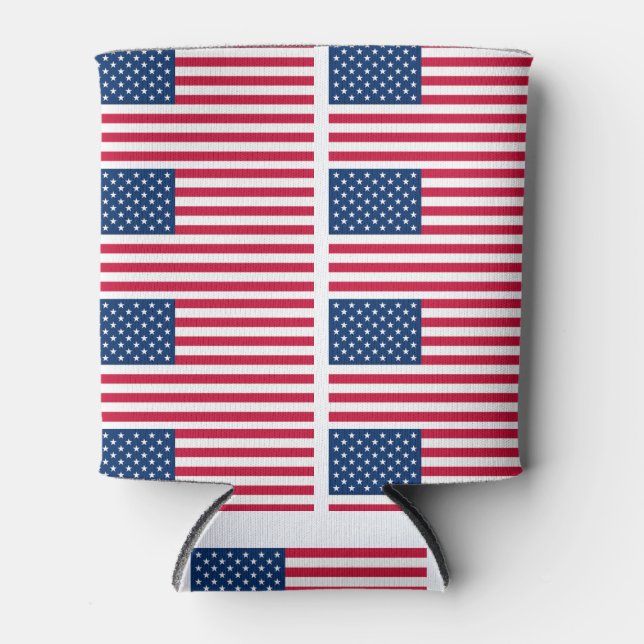 American Flag Can Cooler USA - Patriotic (Front)