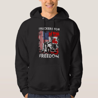 American Flag Canada Flag Freedom Convoy 2022 Truc Hoodie