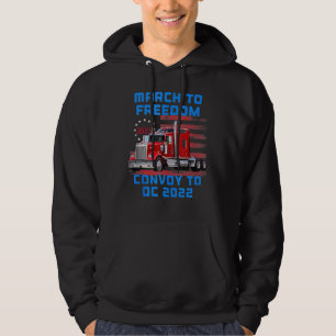 American Flag Canada Flag Freedom Convoy 2022 Truc Hoodie