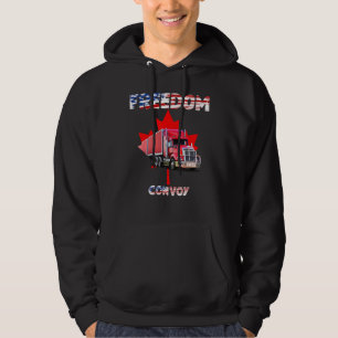 American Flag Canada Flag Freedom Convoy 2022 Truc Hoodie