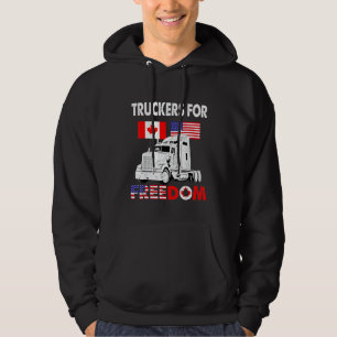 American Flag Canada Flag Freedom Convoy 2022 Truc Hoodie
