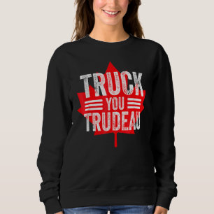 American Flag Canada Flag Freedom Convoy 2022 TRUC Sweatshirt