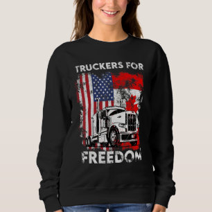 American Flag Canada Flag Freedom Convoy 2022 Truc Sweatshirt