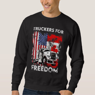 American Flag Canada Flag Freedom Convoy 2022 Truc Sweatshirt