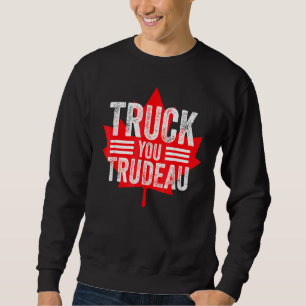 American Flag Canada Flag Freedom Convoy 2022 TRUC Sweatshirt