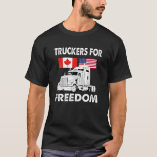 American Flag Canada Flag Freedom Convoy 2022 Truc T-Shirt