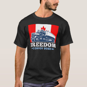 American Flag Canada Flag Freedom Convoy 2022 Truc T-Shirt