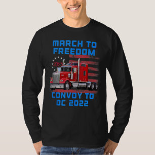 American Flag Canada Flag Freedom Convoy 2022 Truc T-Shirt
