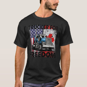 American Flag Canada Flag Freedom Convoy 2022 Truc T-Shirt