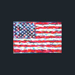 American Flag Canvas Print<br><div class="desc">American Flag. Artist: Carolee Vitaletti. Image ID: 156057GG.</div>