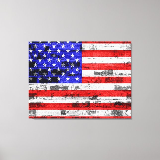 American Flag Canvas Print (Front)