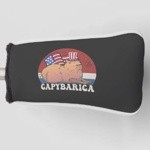 American Flag Capybara Lover Capybarica 4th   Golf Head Cover