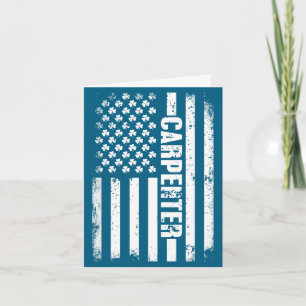 American flag carpenter st patricks day shamrock card
