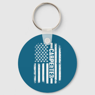 American flag carpenter st patricks day shamrock key ring