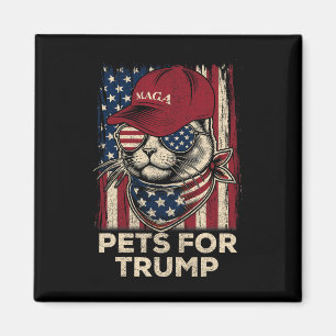 American Flag Cat Lives Problem Trump 2024 Magnet