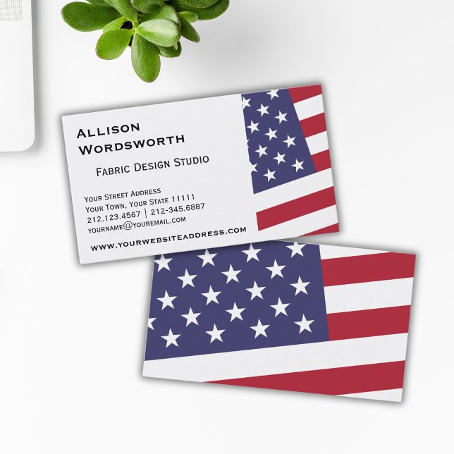 American Flag - Celebrate the USA Business Card (Creator Uploaded)