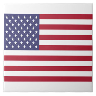 American Flag Ceramic Tile