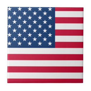 American Flag Ceramic Tile Patriotic