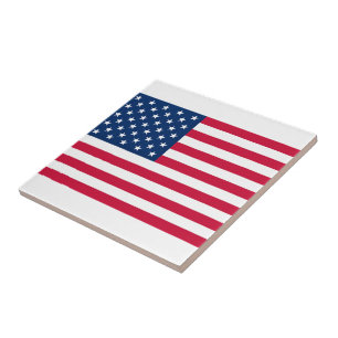 American Flag Ceramic Tile Patriotic